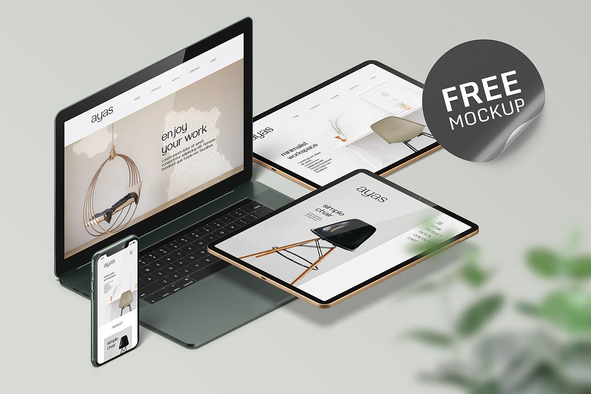 Free Responsive Screen Device Mockup