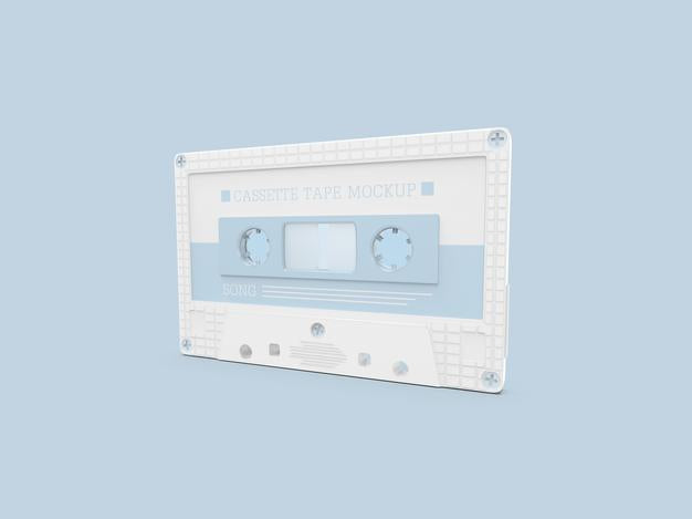 Free Retro Cassette Tape Mockup Psd