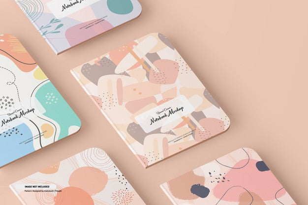 Free Round Corner Notebook Mockup Psd