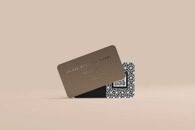 Free Rounded Corner Business Cards Mockup Psd