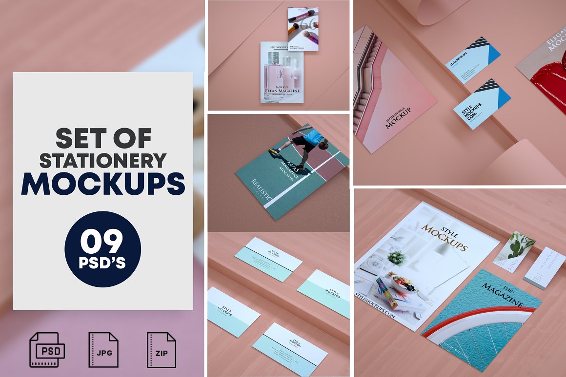 Free Set Of Stationary Mockups