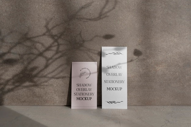 Free Shadow Overlay Stationery Mockup Psd