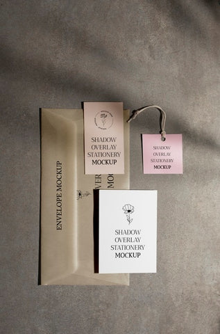 Free Shadow Overlay Stationery Mockup Psd
