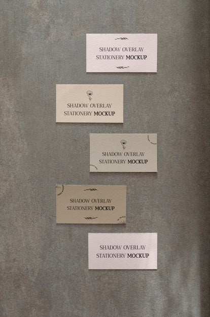 Free Shadow Overlay Stationery Mockup Psd