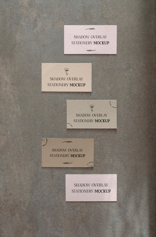 Free Shadow Overlay Stationery Mockup Psd