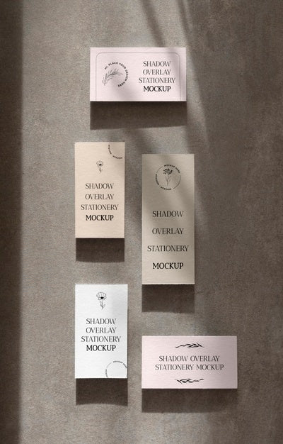 Free Shadow Overlay Stationery Mockup Psd