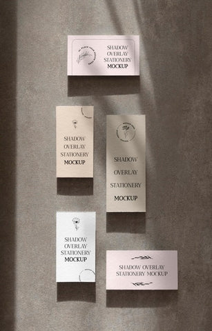 Free Shadow Overlay Stationery Mockup Psd