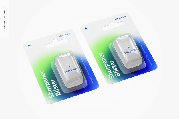 Free Sharpener Blisters Mockup Psd