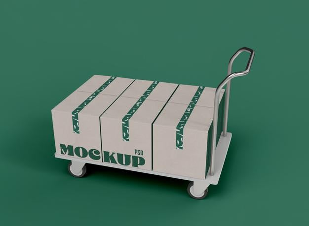 Free Shipping Box Mockup Psd