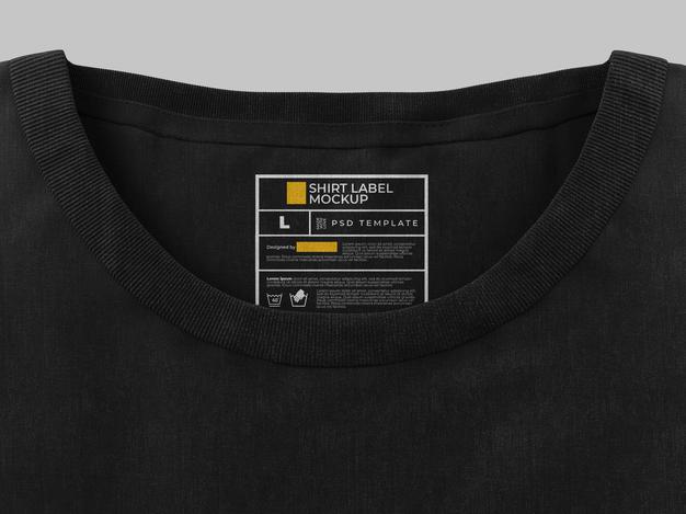 Free Shirt Label Mockup Template Psd
