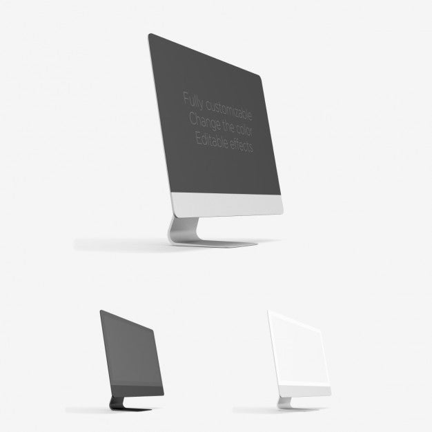 Free Side View Imac Presentation Psd