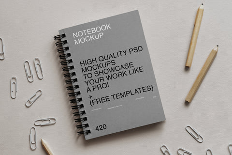 Free Simple Paper Notebook Mockup