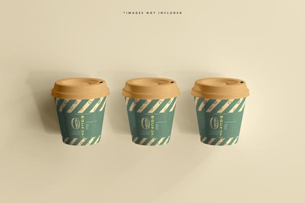 Free Small Size Biodegradable Paper Cup Mockup Psd