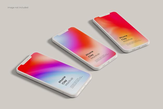 Free Smartphone Clay Mockup Psd