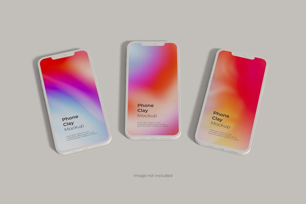 Free Smartphone Clay Mockup Psd