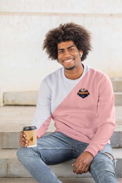 Free Smiley Man Wearing Hoodie Psd