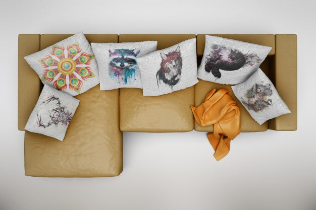 Free Sofa Mock Up Top View Psd