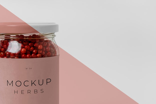 Free Spices With Label Mock-Up Assortment Psd