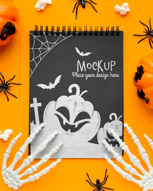 Free Spooky Halloween Concept Mock-Up Psd