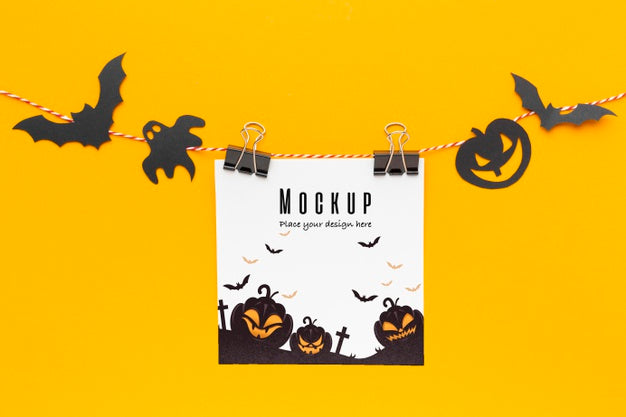 Free Spooky Halloween Concept Mock-Up Psd
