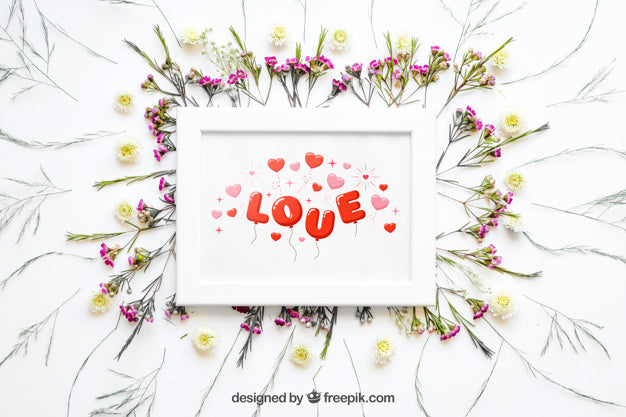 Free Spring Mockup With White Frame Psd