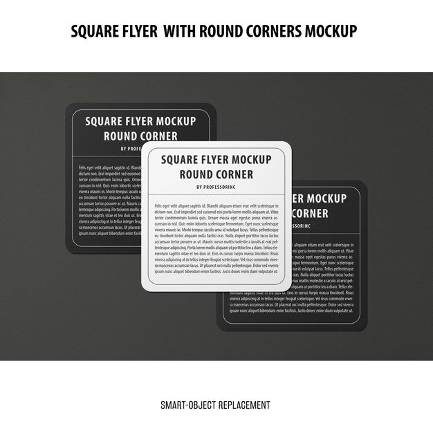 Free Sqaure Flyer Mockup Psd