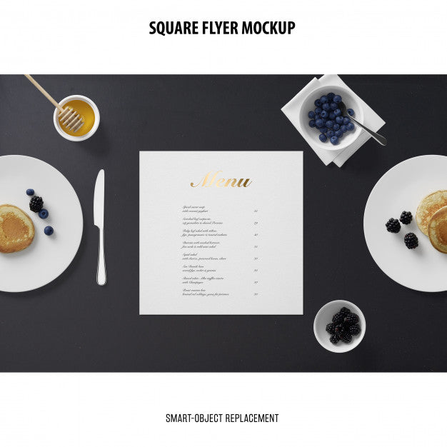 Free Square Flyer Mockup Psd