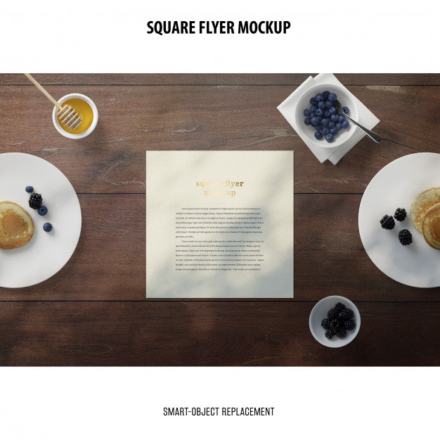 Free Square Flyer Mockup Psd