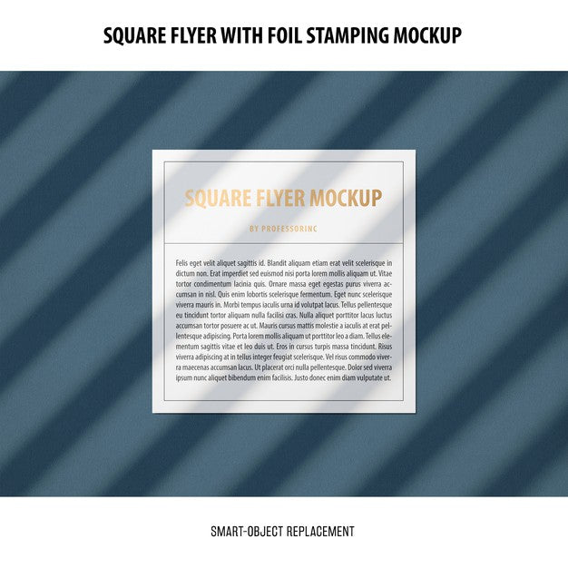 Free Square Flyer Mockup Psd