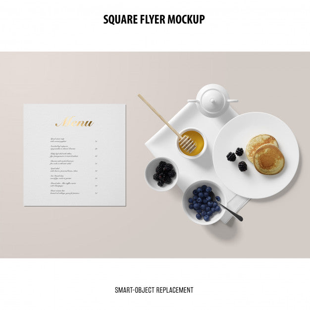 Free Square Flyer Mockup Psd
