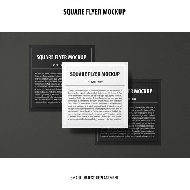 Free Square Flyer Mockup Psd