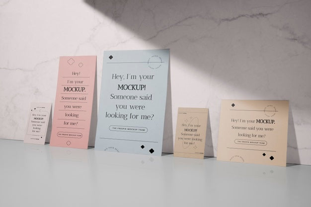 Free Stand-Up Stationery Mock-Up Paper Psd