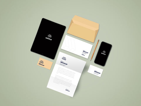 Free Stationery Branding Mockup