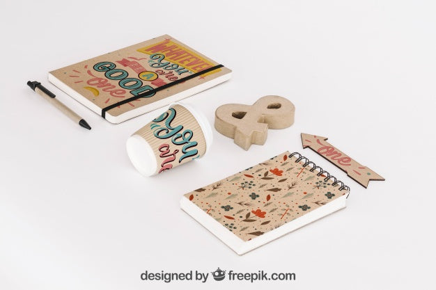 Free Stationery Cardboard Concept Psd