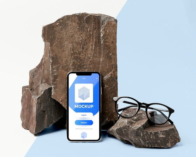 Free Stationery Mock-Up With Dark Stone Psd