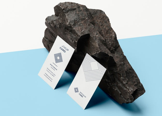 Free Stationery Mock-Up With Dark Stone Psd