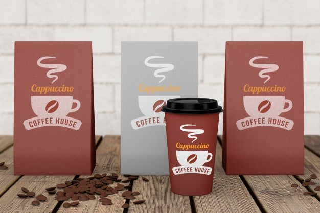 Free Stationery Mockup For Coffee Shop Psd