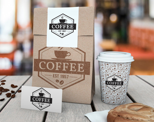 Free Stationery Mockup For Coffee Shop Psd