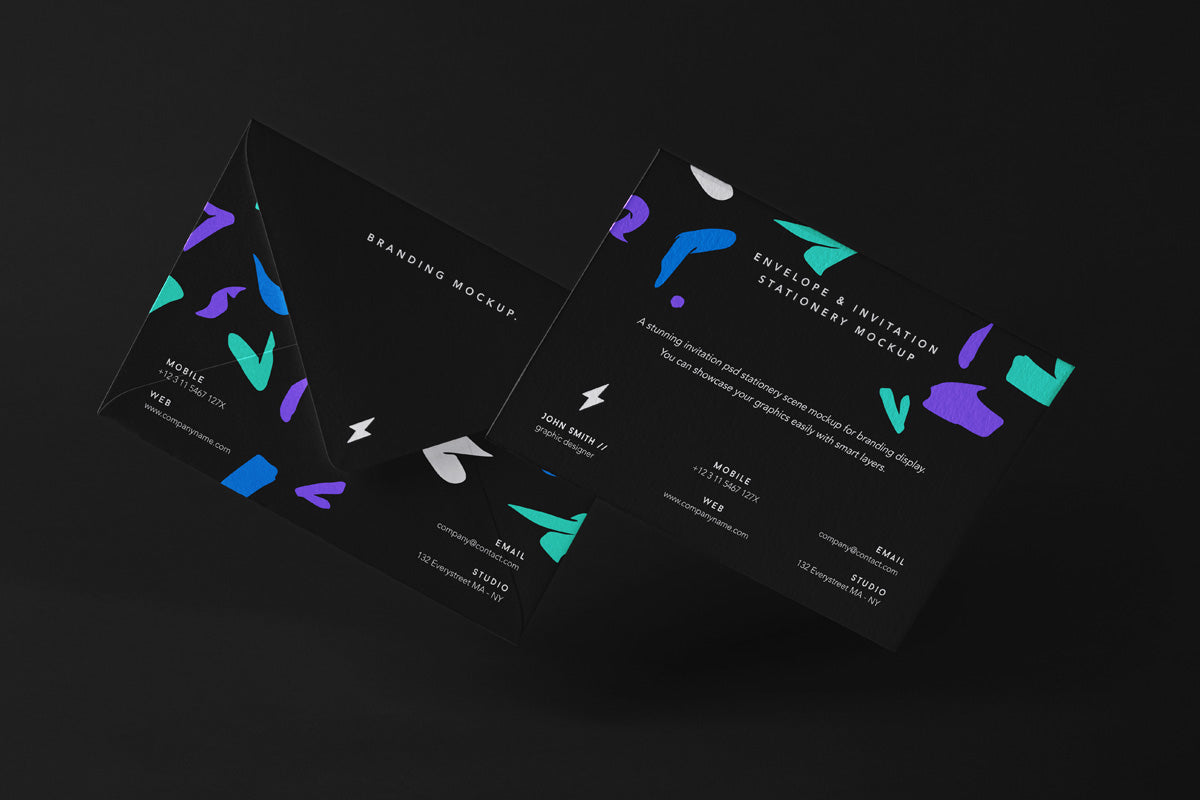 Free Stationery Psd Envelope Mockup Set