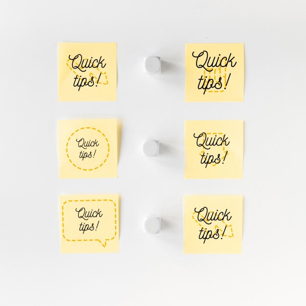 Free Sticky Notes Mockup With Tips Concept Psd