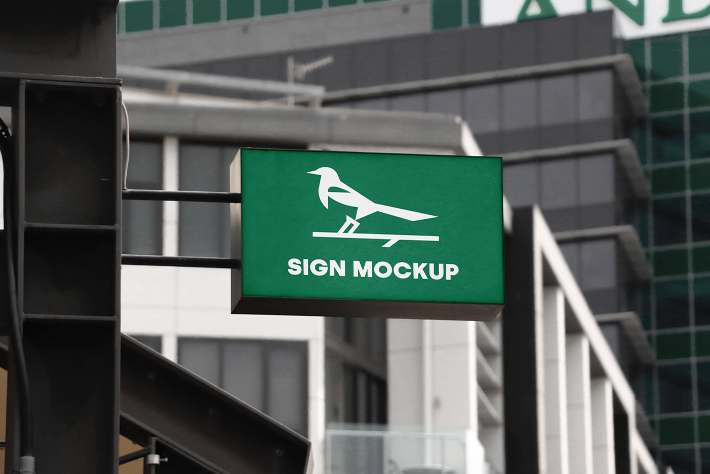 Free Store Sign Psd Mockup