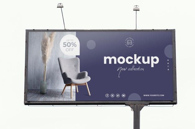Free Street Billboard Display Mock-Up Psd