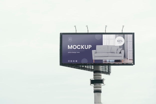 Free Street Billboard Display Mock-Up Psd