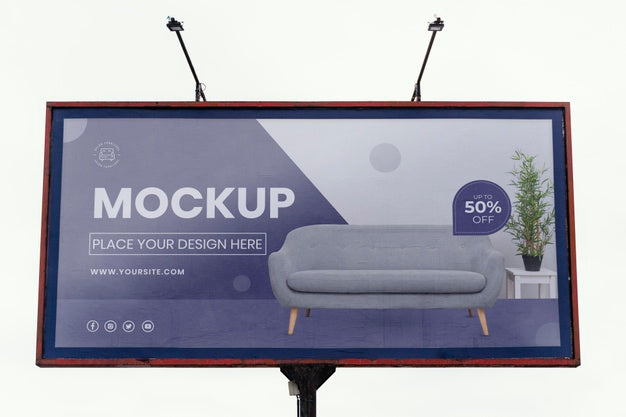 Free Street Billboard Display Mock-Up Psd