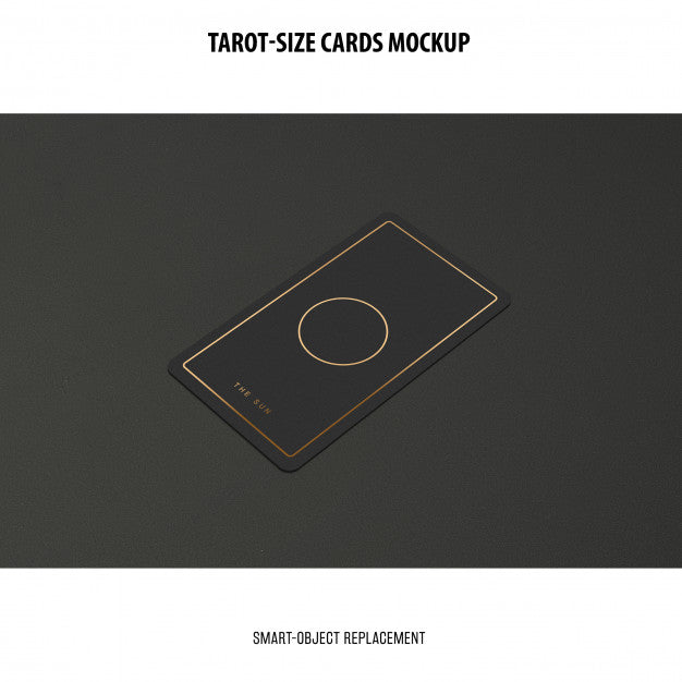 Free Tarot Card With Foil Stamping Mockup Psd