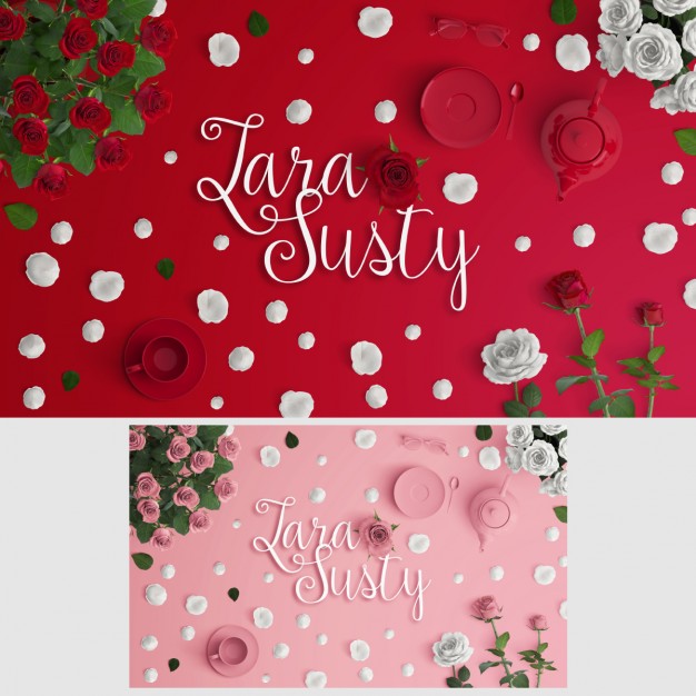 Free Tea Time Editable Escene Psd