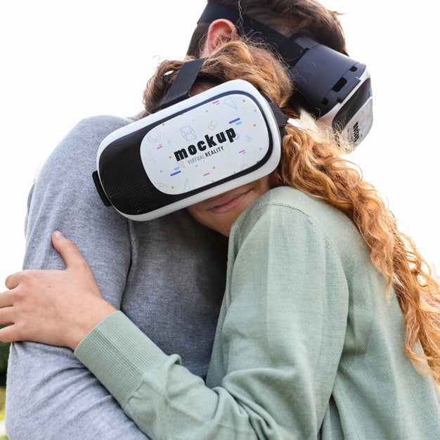 Free Technology Concept With Vr Glasses Mockup Psd