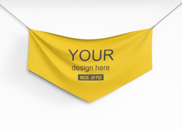 Free Textile Banner Mockup Psd