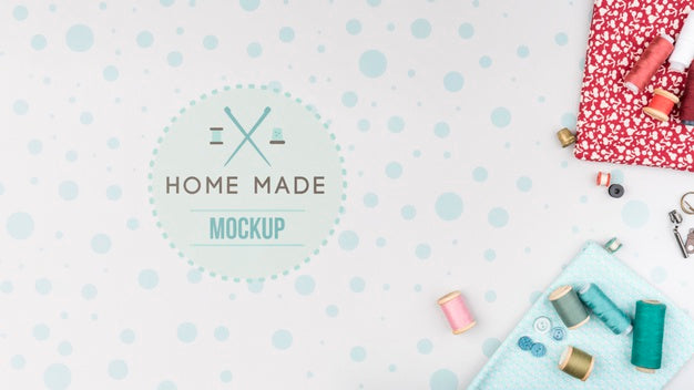 Free Threads And Tools For Knitting Products Mock-Up Psd