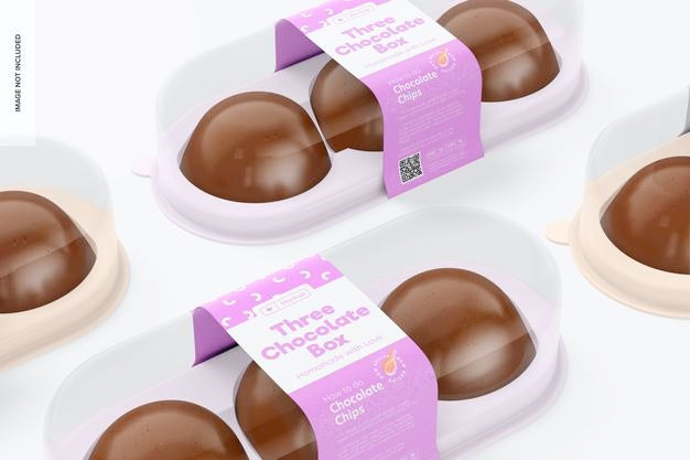 Free Three Chocolate Box Mockup 02 Psd